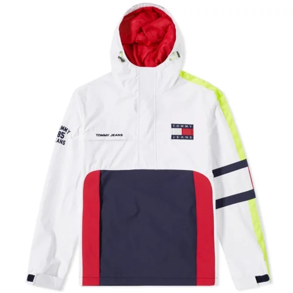 Tommy Jeans 90’s White Color Block Sailing Jacket
